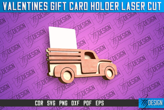 Valentines Gift Card Holder Laser Cut SVG | Gift Card Holder SVG | CNC Files SVG Fly Design 