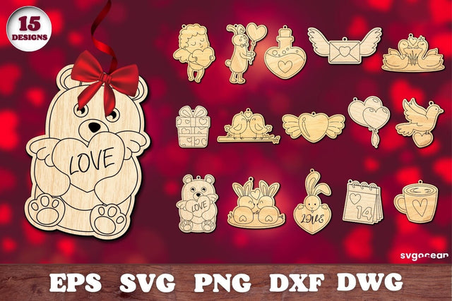 Valentines Gift Tags | Papercut | Laser Cut SVG SvgOcean 