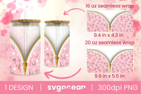 Valentines Glass Can Wrap Bundle Sublimation SvgOcean 