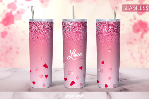 Valentine’s Glitter Tumbler Sublimation Bundle Sublimation SvgOcean 