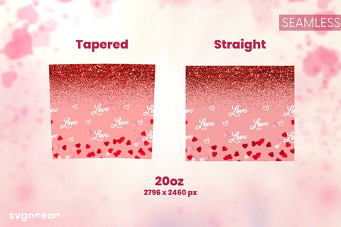 Valentine’s Glitter Tumbler Sublimation Bundle Sublimation SvgOcean 