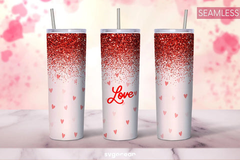 Valentine’s Glitter Tumbler Sublimation Bundle Sublimation SvgOcean 