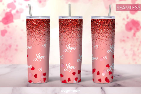 Valentine’s Glitter Tumbler Sublimation Bundle Sublimation SvgOcean 