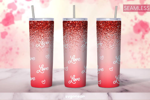 Valentine’s Glitter Tumbler Sublimation Bundle Sublimation SvgOcean 