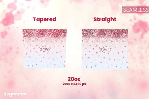 Valentine’s Glitter Tumbler Sublimation Bundle Sublimation SvgOcean 