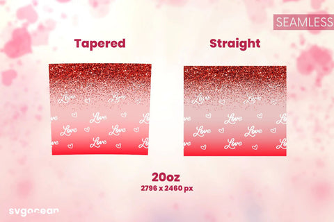 Valentine’s Glitter Tumbler Sublimation Bundle Sublimation SvgOcean 
