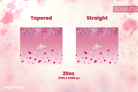Valentine’s Glitter Tumbler Sublimation Bundle Sublimation SvgOcean 