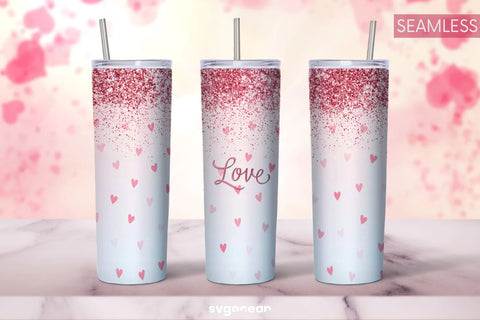 Valentine’s Glitter Tumbler Sublimation Bundle Sublimation SvgOcean 