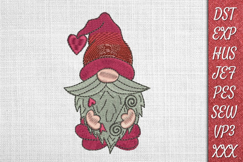 Valentines Gnome 1 Embroidery Designs Embroidery/Applique DESIGNS SvgOcean 