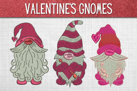 Valentines Gnome Embroidery Designs Embroidery/Applique DESIGNS SvgOcean 