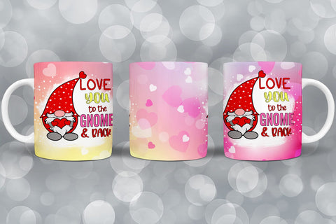 Valentines Gnome Mug Wrap Sublimation I Valentine Mugs PNG Sublimation Happy Printables Club 