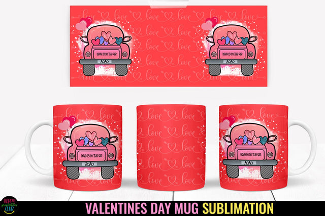 Valentines Gnome Mug Wrap Sublimation I Valentine Mugs PNG Sublimation Happy Printables Club 