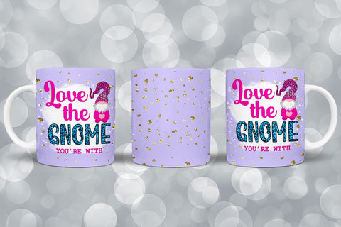 Valentines Gnome Mug Wrap Sublimation I Valentine Mugs PNG Sublimation Happy Printables Club 