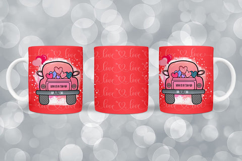 Valentines Gnome Mug Wrap Sublimation I Valentine Mugs PNG Sublimation Happy Printables Club 