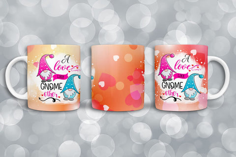 Valentines Gnome Mug Wrap Sublimation I Valentine Mugs PNG Sublimation Happy Printables Club 