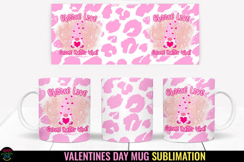 Valentines Gnome Mug Wrap Sublimation I Valentine Mugs PNG Sublimation Happy Printables Club 