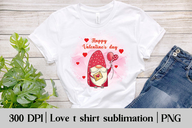 Valentines gnome PNG | Valentines gnome sublimation Sublimation Svetana Studio 