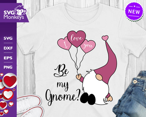 Valentine's Gnome Svg, Be My Gnome Svg, Love Gnome Svg SVG SvgMonkeys 