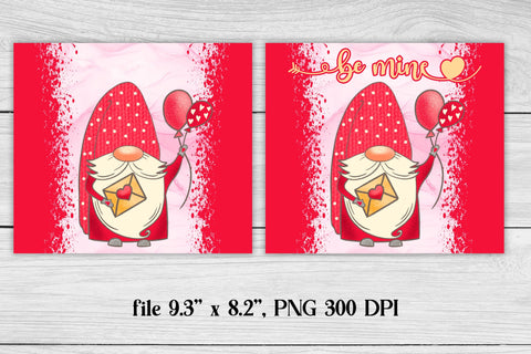 Valentines gnome tumbler design | Valentines gnome PNG Sublimation Svetana Studio 