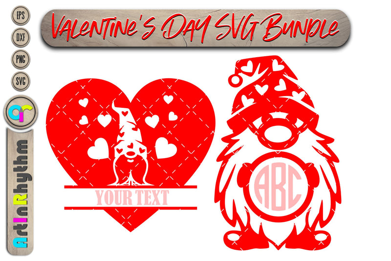 Valentines Gnomes Monogram svg SVG Artinrhythm shop 
