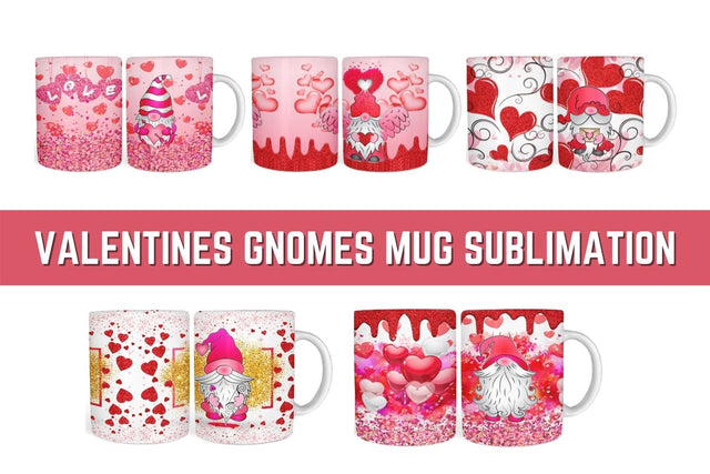 Valentines Gnomes Mug Sublimation Sublimation SvgOcean 