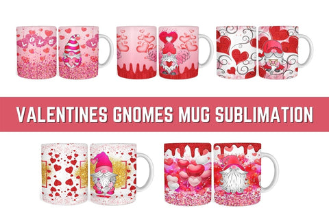 Valentines Gnomes Mug Sublimation Sublimation SvgOcean 