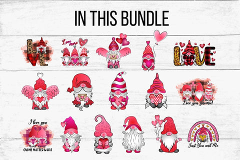 Valentines Gnomes Sublimation Bundle Sublimation SvgOcean 