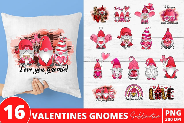 Valentines Gnomes Sublimation Bundle Sublimation SvgOcean 