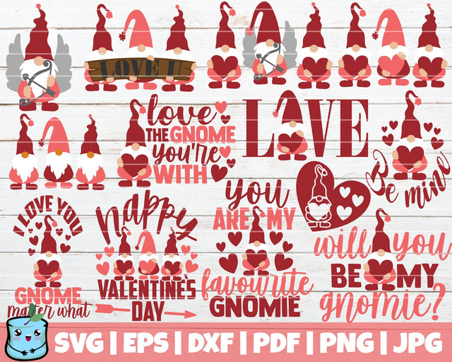 Valentines Gnomes SVG Bundle | Love Gnomes Cut Files SVG MintyMarshmallows 