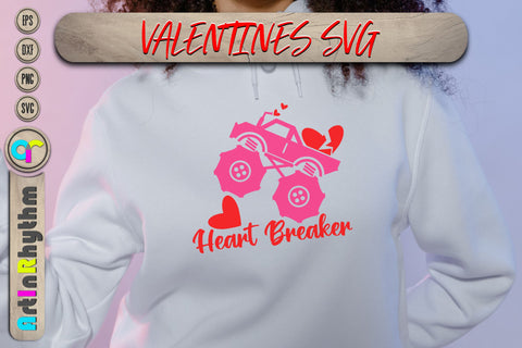 Valentines Heart breaker 4x4 monster truck svg SVG Artinrhythm shop 