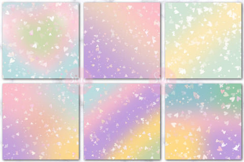 Valentines Hearts Bokeh Pastel Unicorn Backgrounds Digital Pattern SineDigitalDesign 