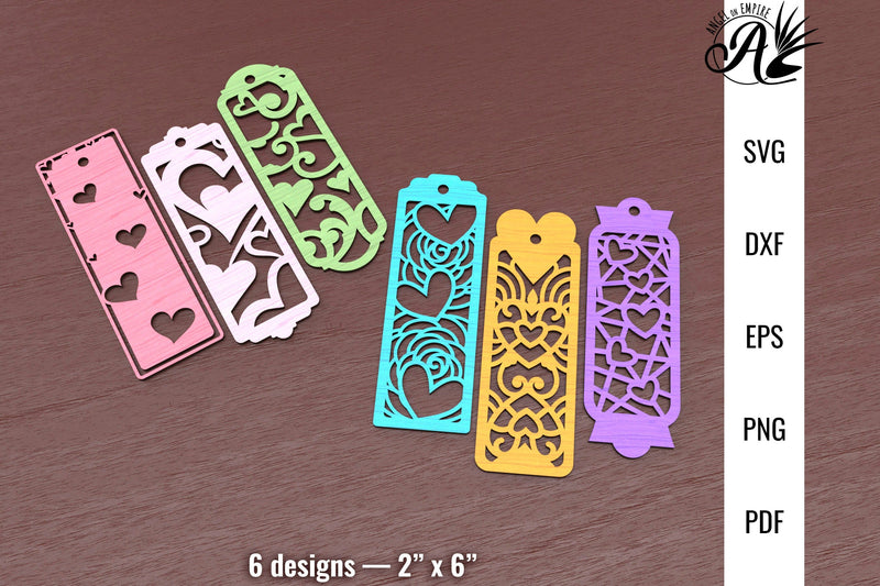 Valentines Hearts Bookmarks SVG cut files SVG Angel on Empire 