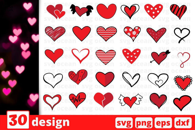 Valentines Hearts SVG Bundle SVG SvgOcean 