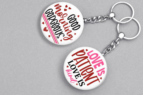 Valentines Keychain Svg Bundle SVG Regulrcrative 