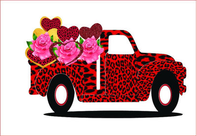 Valentines Leopard Truck, Sublimation Graphic Sublimation sublimationhappy 