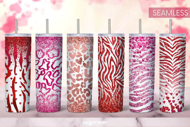Valentine’s Leopard Tumbler Sublimation Bundle Sublimation SvgOcean 