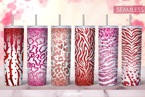 Valentine’s Leopard Tumbler Sublimation Bundle Sublimation SvgOcean 