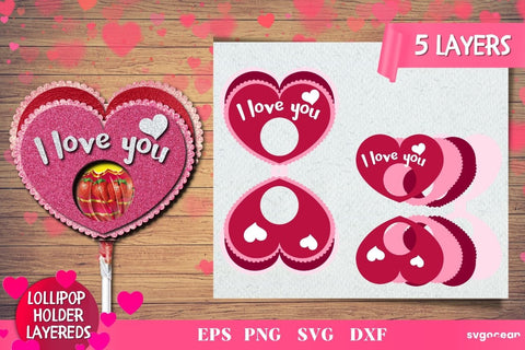 Valentines Lollipop Holders | Candy Holders | Svg Bundle | Cut File SVG SvgOcean 