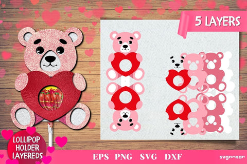 Valentines Lollipop Holders | Candy Holders | Svg Bundle | Cut File SVG SvgOcean 