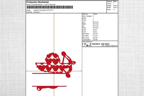 Valentines Monogram 2 Embroidery Designs Embroidery/Applique DESIGNS SvgOcean 