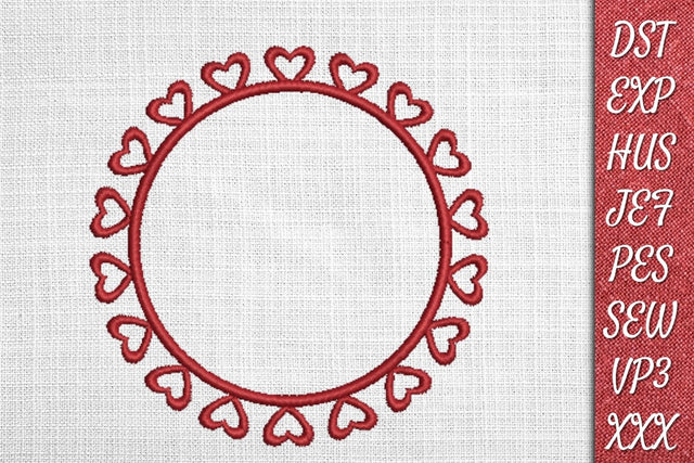 Valentines Monogram 3 Embroidery Designs Embroidery/Applique DESIGNS SvgOcean 