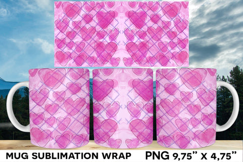 Valentines Mug Sublimation Wrap Sublimation Natasha Prando 
