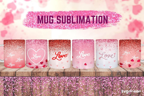 Valentines Mug Wrap | 11 oz | Sublimation Sublimation SvgOcean 