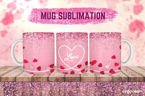 Valentines Mug Wrap | 11 oz | Sublimation Sublimation SvgOcean 