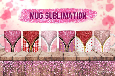 Valentines Mug Wrap Sublimation Sublimation SvgOcean 