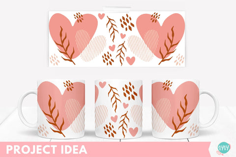 Valentine's Mug Wrap SVG & Sublimation Bundle | Mug Wrap PNG Sublimation OyoyStudioDigitals 