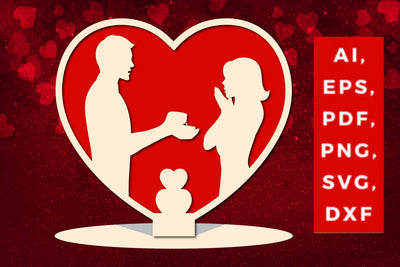 Valentine’s multi-layer heart stand SVG SVG MD JOYNAL ABDIN 