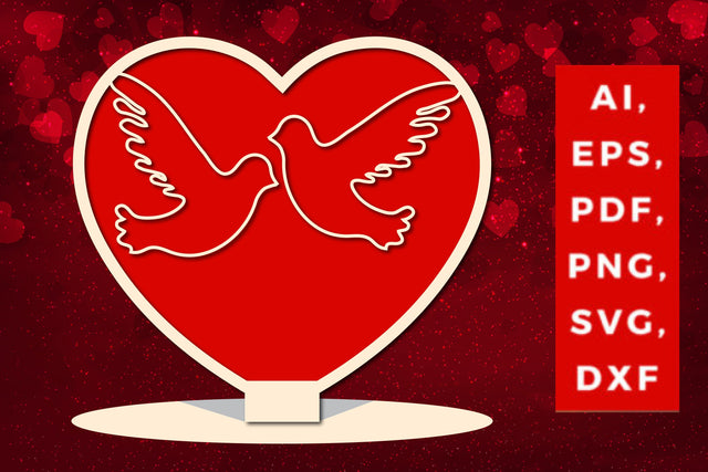 Valentine's multi-layer heart stand SVG SVG MD JOYNAL ABDIN 