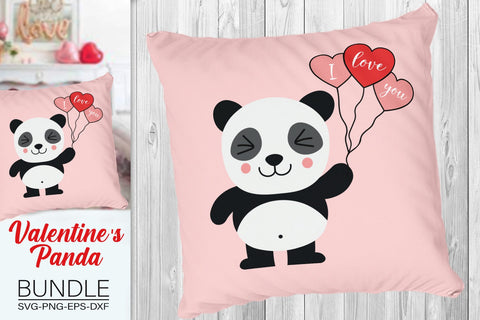 Valentine's Panda Bundle Svg, Valentine's Day Panda Svg, Valentine's Day Svg, Panda Svg Bundle SVG SvgMonkeys 