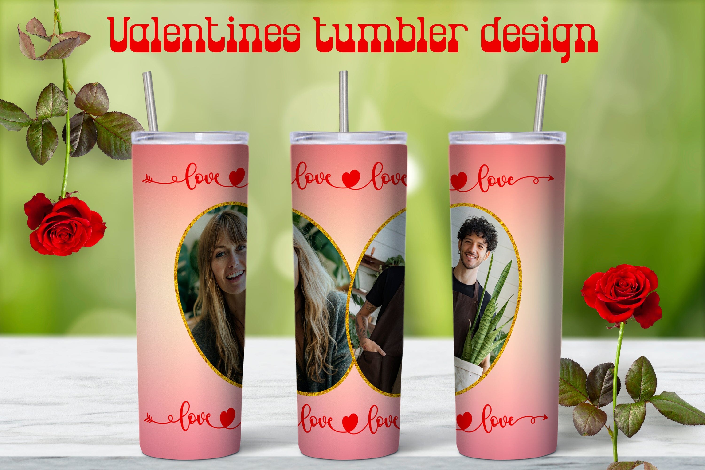 Valentines tumbler bundle, Valentines gnome tumbler By Svetana Studio